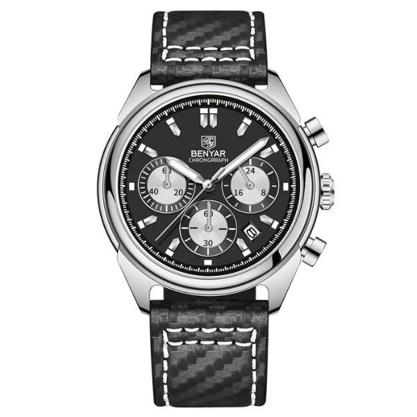 Relógio Masculino Benyar Basel SilverBlack