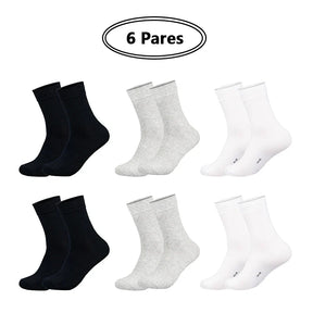 Kit 6 Pares Meias com Algodão