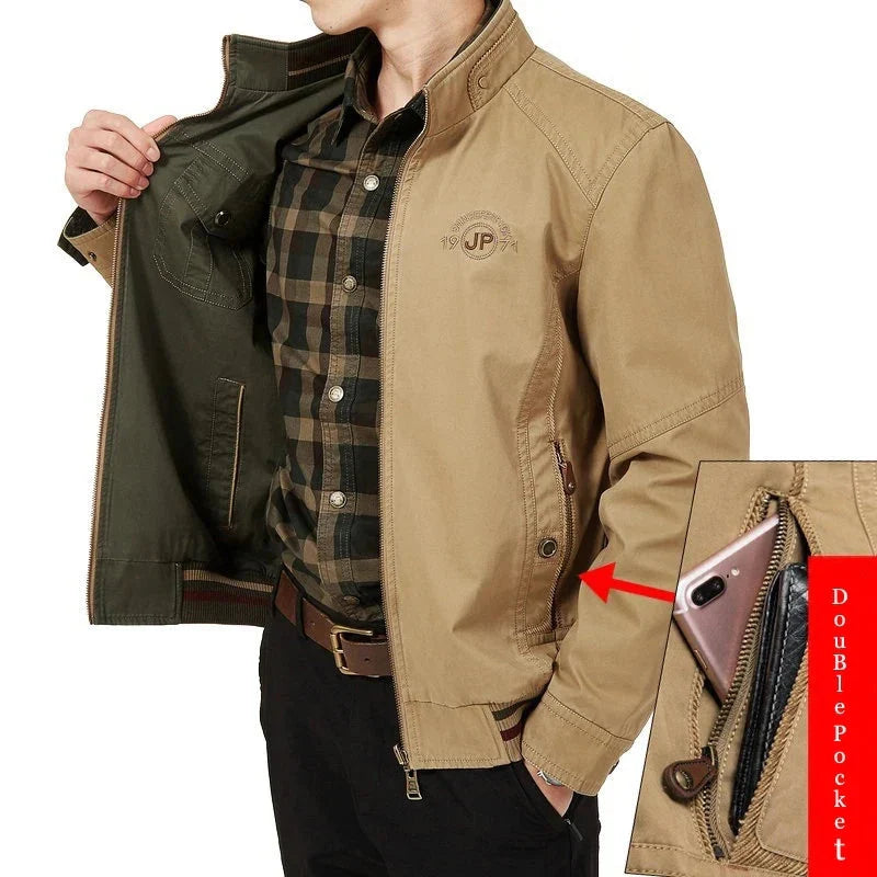 Casaco Masculino Militar Reversível de Algodão - (Promoção de Inverno 2025)