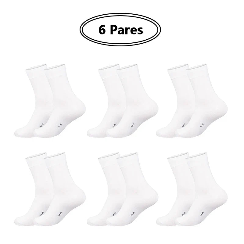 Kit 6 Pares Meias com Algodão