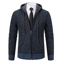 Jaqueta Masculina Cardigan com Gola Dobrável Forro Fleece Estilo Vintage – (Promoção de Inverno 2025)