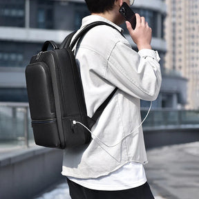 Mochila Executiva de Couro com USB | Allegante Leather