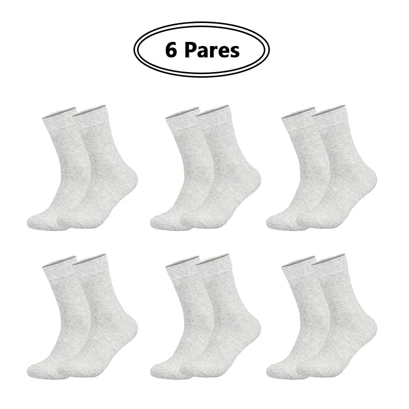 Kit 6 Pares Meias com Algodão