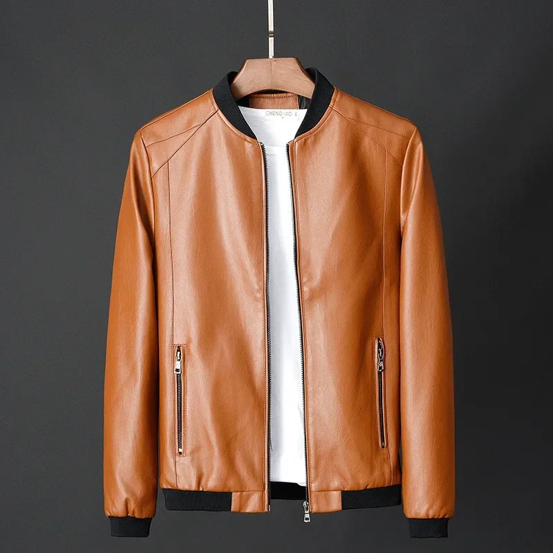 Jaqueta Masculina Estilo Motociclista Coreano