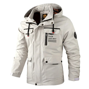 Casaco Masculino Casual Impermeável Com Capuz e Forro - (Promoção de Inverno 2025)