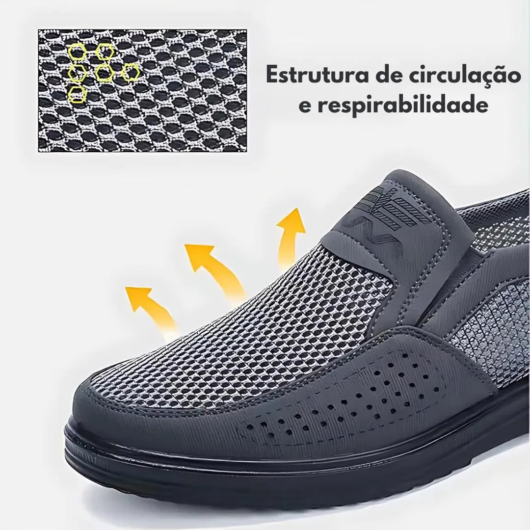Sapato Mocassim Masculino Respirável