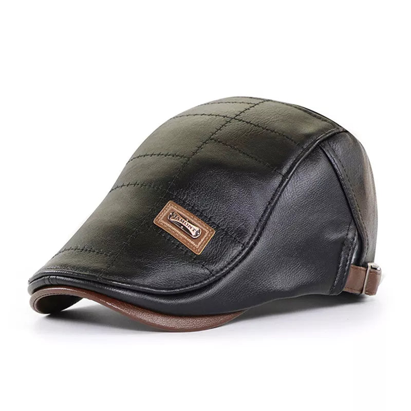 Boina Masculina Italiana de Couro - (Promoção de Inverno 2025)