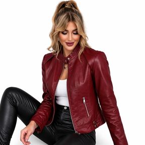Jaqueta Feminina de Couro Legítimo Harley
