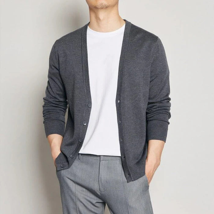 Cardigan Masculino Com Botões - (Promoção de Inverno 2025)