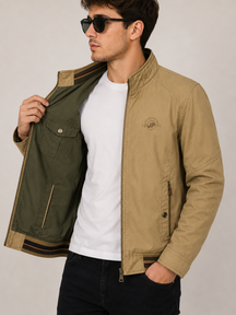 Casaco Masculino Militar Reversível de Algodão