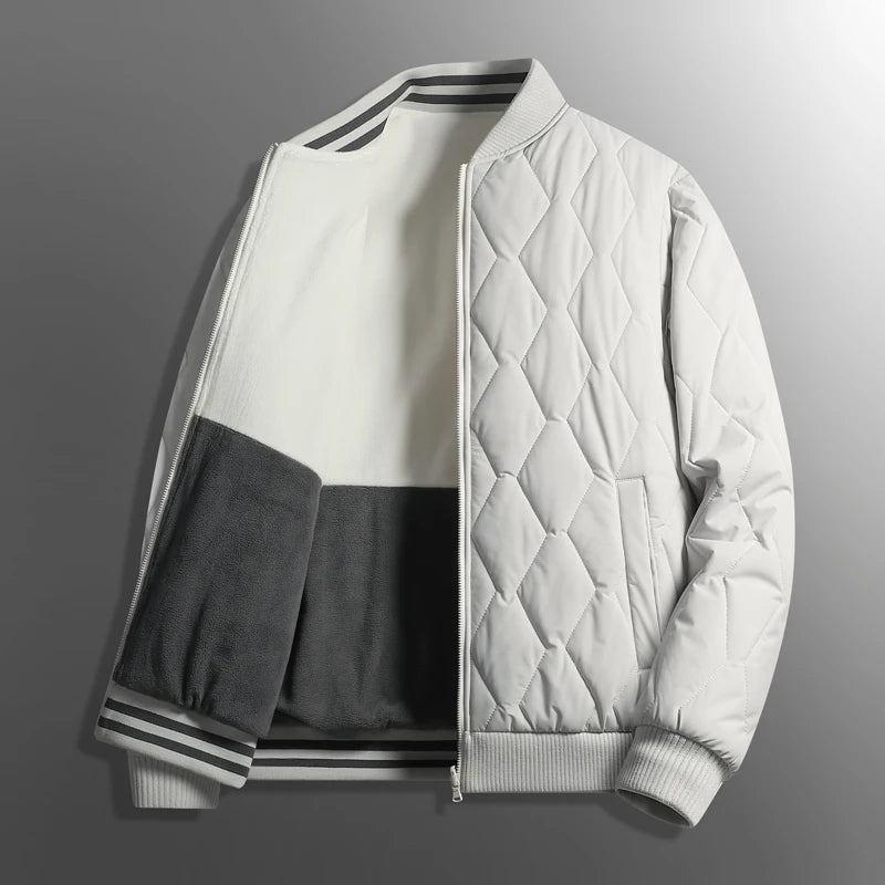 Casaco Masculino Puffer Dupla Face com Zíper – (Promoção de Inverno 2025)