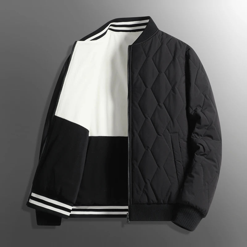 Casaco Masculino Puffer Dupla Face com Zíper – (Promoção de Inverno 2025)
