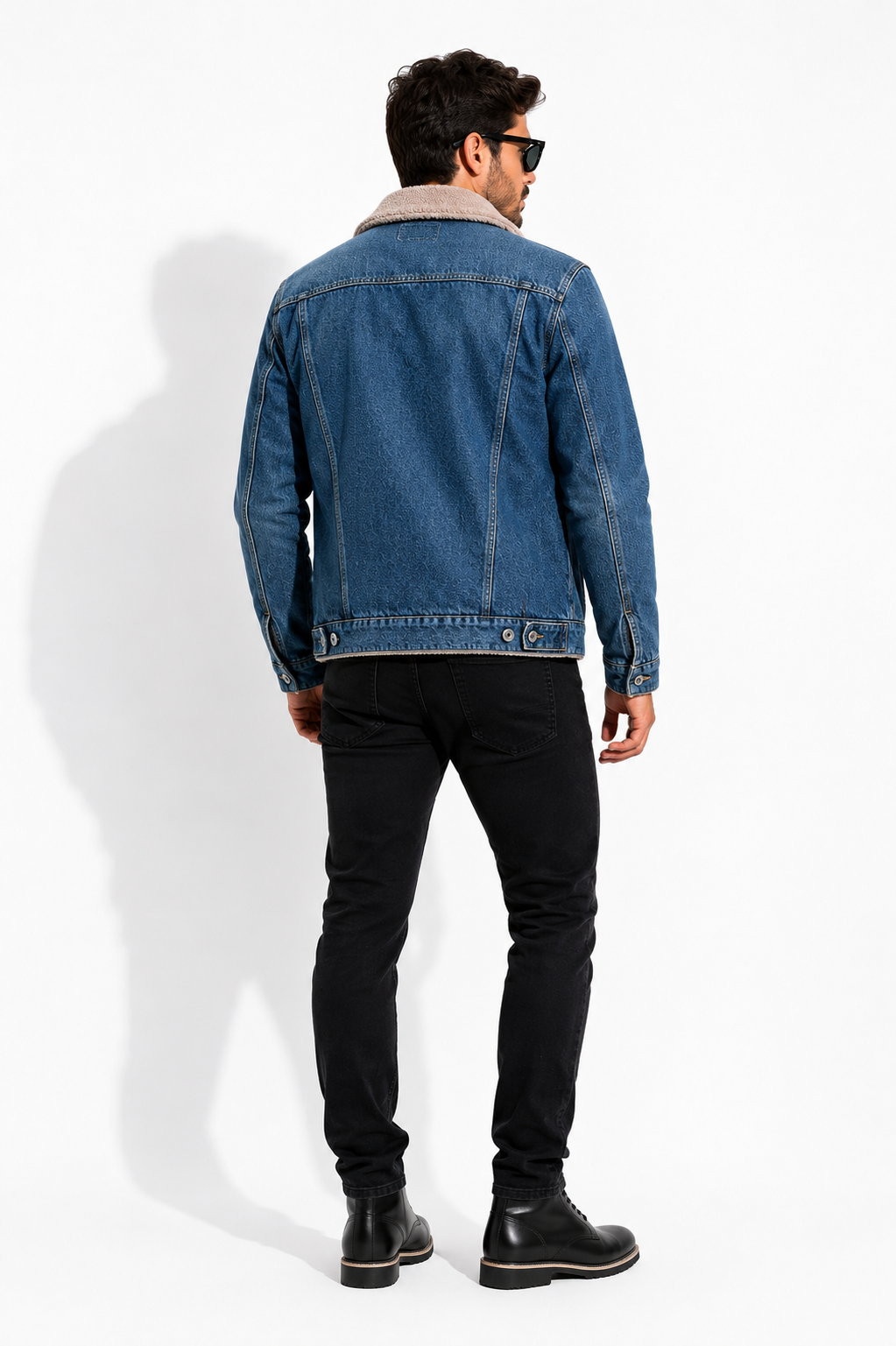 Jaqueta Jeans Masculina Casual Forrada Com Lã