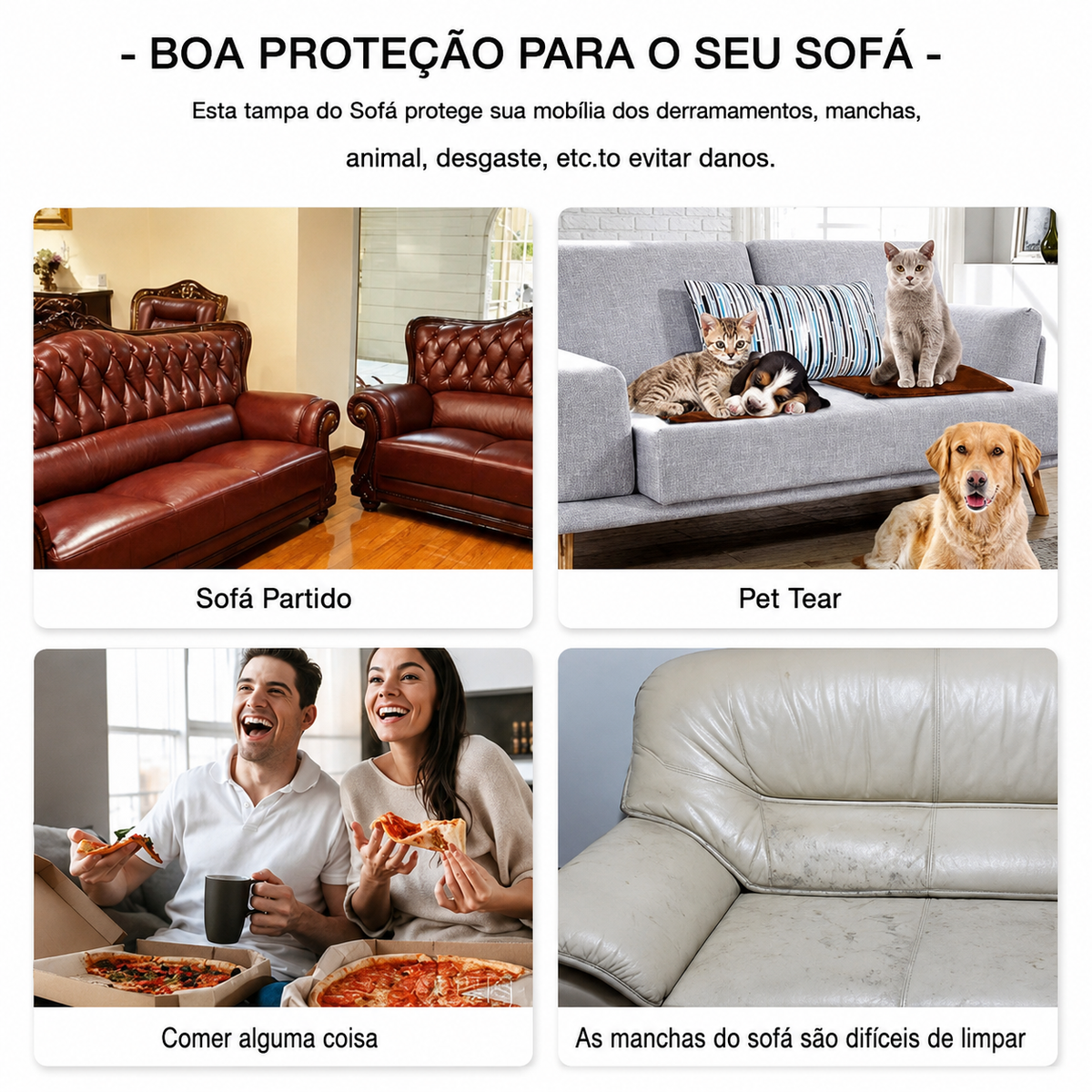 Capa de Sofá Premium Impermeável - Tecido Luxo Jacquard
