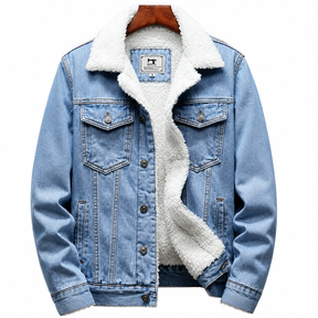 Jaqueta Jeans Masculina Forrada em Lã