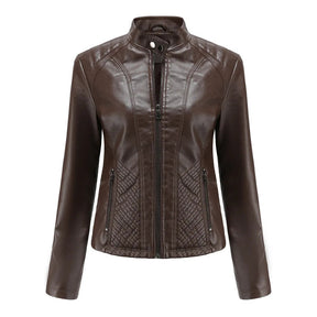 Jaqueta Feminina Estilo Biker com Zíper Luxy - (Promoção de Inverno 2025)