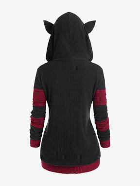 Casaco Feminino Para Inverno Capuz com Orelhinhas - (Promoção de Inverno 2025)