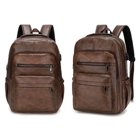 Mochila Executiva de Couro com USB | Business