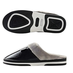 Pantufa de Couro com Forro em Algodão