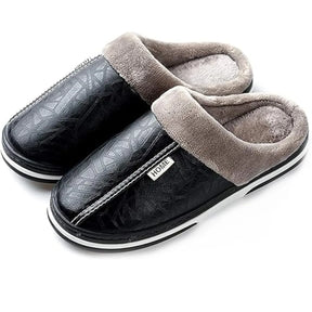 Pantufa de Couro com Forro em Algodão
