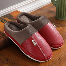 Pantufa de Couro com Forro em Algodão