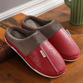 Pantufa de Couro com Forro em Algodão