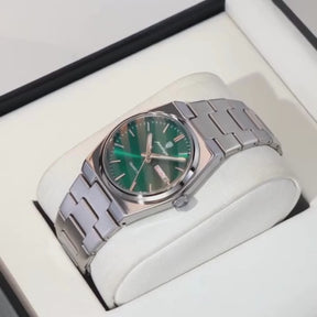 Relógio Masculino Prata Poedagar Vectorium Green