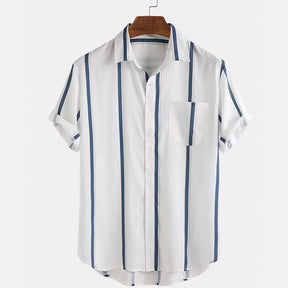 Camisa Masculina Listrada Manga Curta