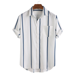 Camisa Masculina Listrada Manga Curta