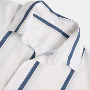 Camisa Masculina Listrada Manga Curta