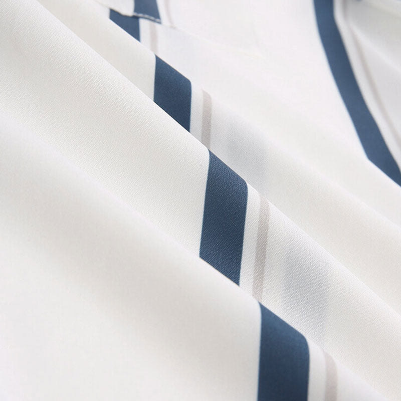 Camisa Masculina Listrada Manga Curta