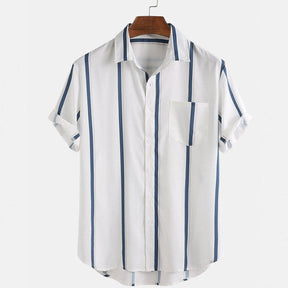 Camisa Masculina Listrada Manga Curta