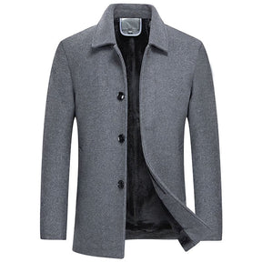Sobretudo Masculino Curto de Lã - (Promoção de Inverno 2025)
