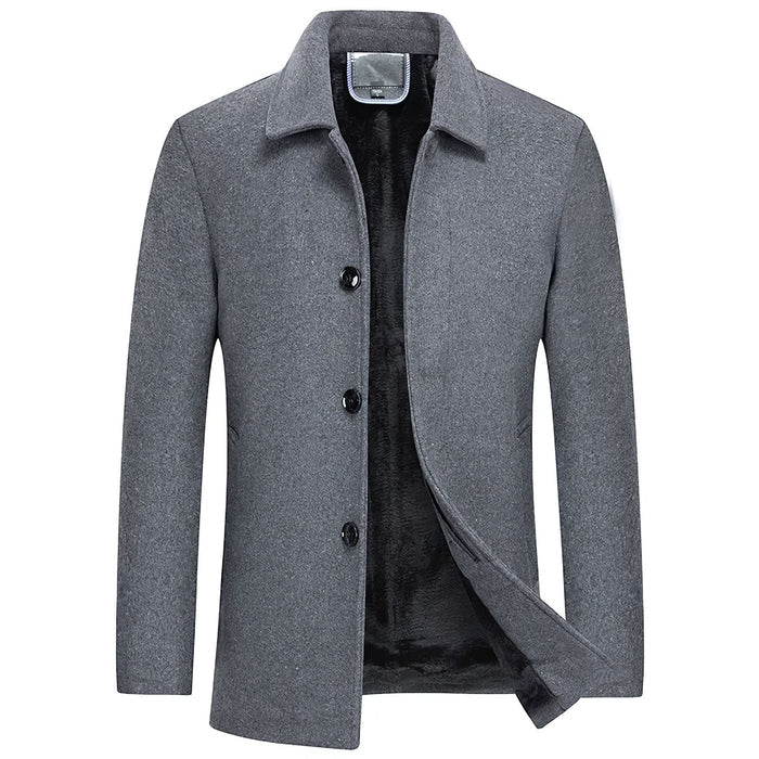 Sobretudo Masculino Curto de Lã - (Promoção de Inverno 2025)