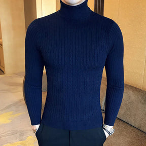 Suéter Masculino Pullover de Gola Alta - (Promoção de Inverno 2025)