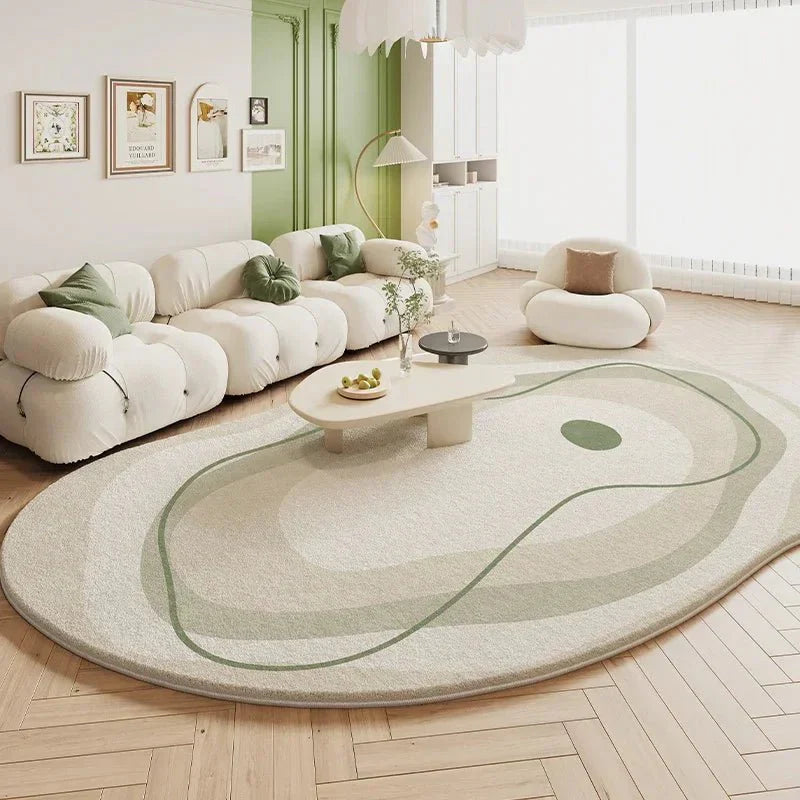 Tapete Sala De Estar Creme Irregular Lojas Sanda