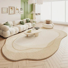 Tapete Sala De Estar Creme Irregular Lojas Sanda