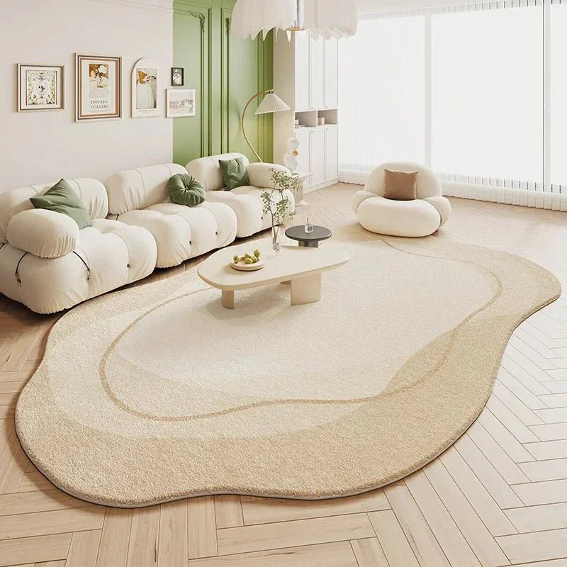 Tapete Sala De Estar Creme Irregular Lojas Sanda