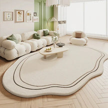 Tapete Sala De Estar Creme Irregular Lojas Sanda