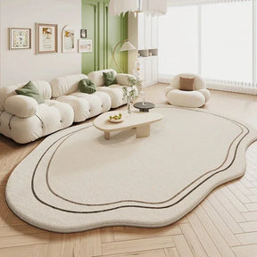 Tapete Sala De Estar Creme Irregular Lojas Sanda