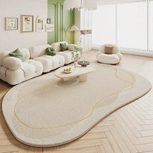 Tapete Sala De Estar Creme Irregular Lojas Sanda