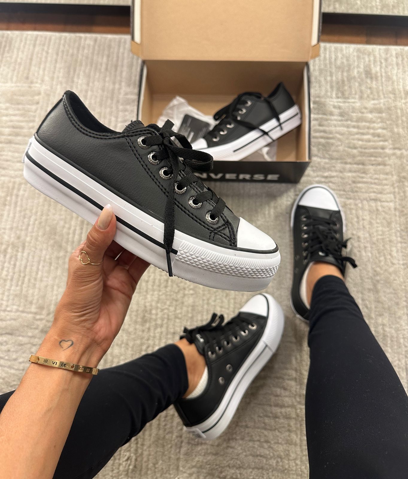 Tênis Plataforma Feminino Casual em Couro Confortável para Dia a Dia, Passeio e Trabalho